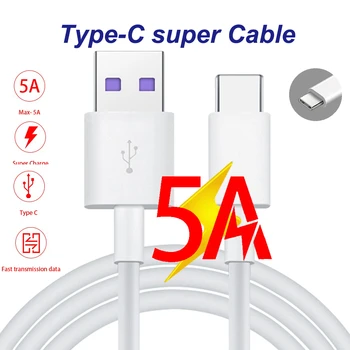 USB 3.1 Tip-C Supraîncărca Super Încărcător Cablu de 5A Tip C Cablu P20 P30 Pro lite Mate 30 20 10 Pro P10 Plus lite