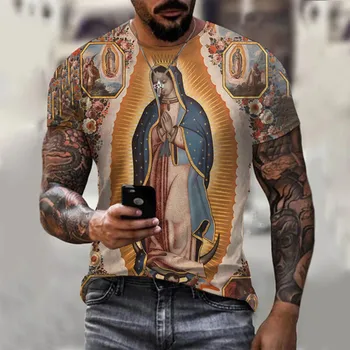 Vara de îmbrăcăminte pentru bărbați, moda 3D imprimate Santa Maria cămașă, bluză casual, obișnuiți cu maneci scurte, largi gât T-shirt, tricou larg 6xl