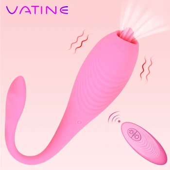 VATINE 7 Modul de Sexul Oral Vibrator Limba Vibratoare sex Feminin Biberon Suge Jucării Sexuale pentru Femei Pentru Orgasm Stimulator Oral Lins
