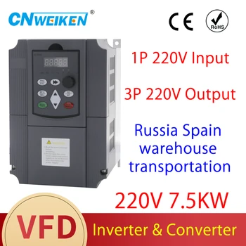 VFD 220V 0,75 kw-7,5 kw AC Drive Frecvență Variabilă 3 Faze Controler de Viteză cu Motor Invertor Invertor VFD